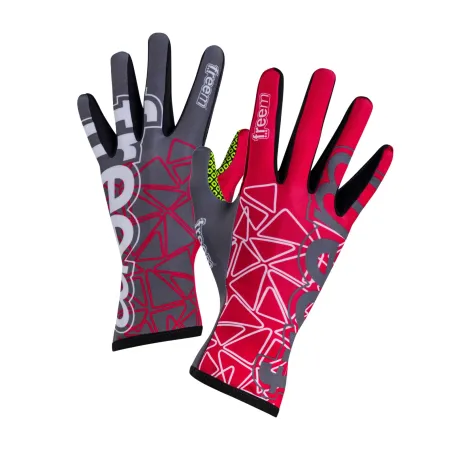 Gloves K-SLIGHT 22 FREEM [grey/white/red]