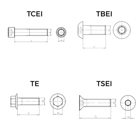 Vite TCEI M5x50 brunita KZ