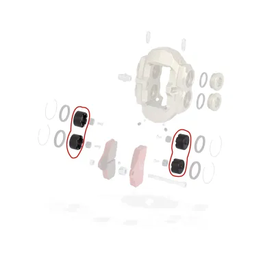 Pistoncino pinza freno anteriore BSS KZ-DD2 OTK