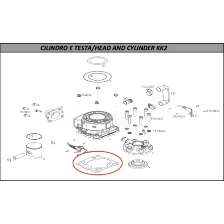 Guarnizione cilindro KK2 KZ MODENA ENGINES