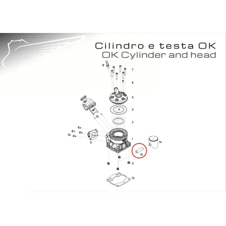 Perno de pistón OK-OKN-OKJ MODENA ENGINES
