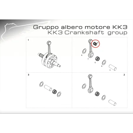 Gabbia piede biella 15x19x19.7 MODENA ENGINES