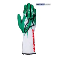 Gloves TECH-1 RACE V3 CIK-FIA ALPINESTARS [white/green/red]