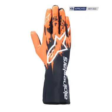 Guanti TECH-1 RACE V3 CIK-FIA ALPINESTARS [nero/arancione/bianco]