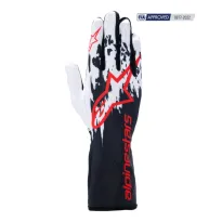 Guanti TECH-1 RACE V3 CIK-FIA ALPINESTARS [nero/bianco/rosso]