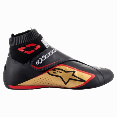Car pilot shoes SUPERMONO V2 ALPINESTARS [black/gold/red]