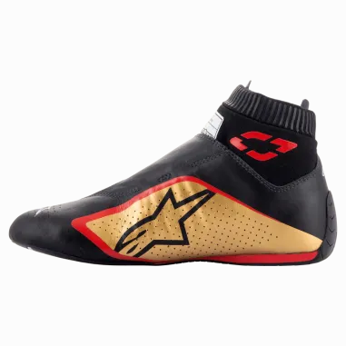Scarpe pilota auto SUPERMONO V2 ALPINESTARS [nero/oro/rosso]