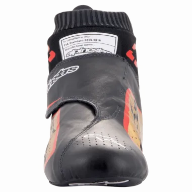 Scarpe pilota auto SUPERMONO V2 ALPINESTARS [nero/oro/rosso]