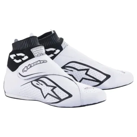 Zapatillas de piloto de coche SUPERMONO V2 ALPINESTARS [blanco/negro]