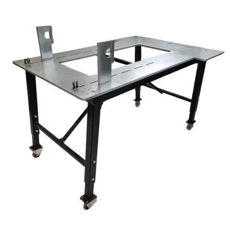 Banco de apoyo plegable para chasis de karts