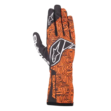 Guanti TECH-1 K RACE V1 VERTICAL ALPINESTARS [arancione fluo]