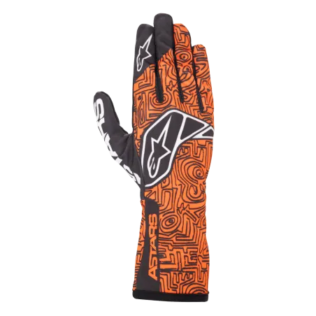 Guantes TECH-1 K RACE V1 VERTICAL ALPINESTARS [naranja fluorescente]