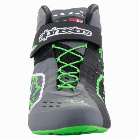 Pilot shoes TECH-1 KX V2 ALPINESTARS [black/dark gray/green fluo]