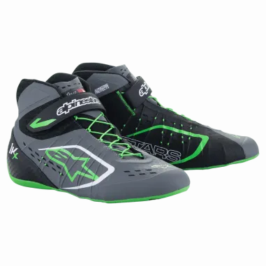 Zapatillas de piloto TECH-1 KX V2 ALPINESTARS [negro/gris oscuro/verde fluorescente]