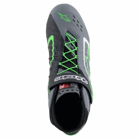 Scarpe pilota TECH-1 KX V2 ALPINESTARS [nero/grigio scuro/verde fluo]