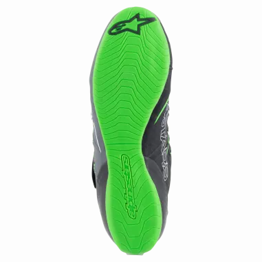 Zapatillas de piloto TECH-1 KX V2 ALPINESTARS [negro/gris oscuro/verde fluorescente]