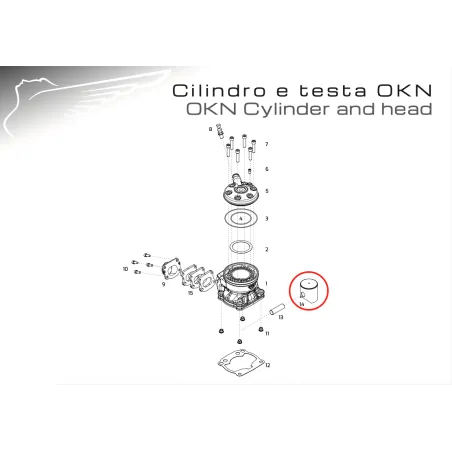 Complete piston OK-OKN-OKJ MODENA ENGINES