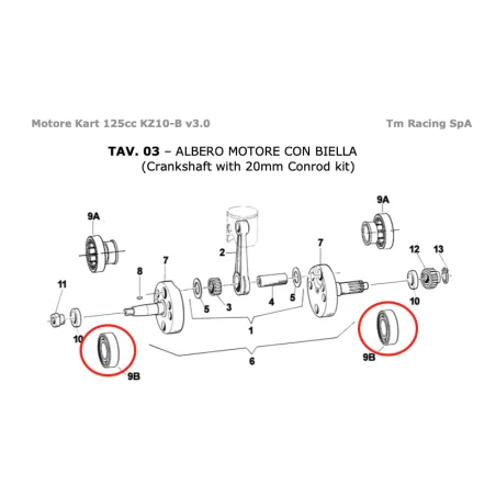 Bench bearing 6205 C4 KZ TM KART