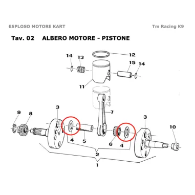 Silver washer 20x34x1 KZ TM KART