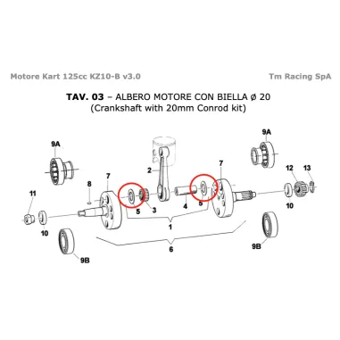 Silver washer 20x34x1 KZ TM KART