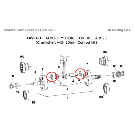 Silver washer 20x34x1 KZ TM KART