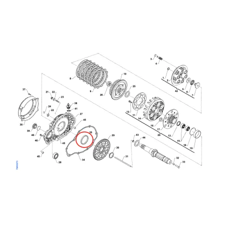 Clutch cover oil seal 40x52x5 (teflon) KZ TM KART