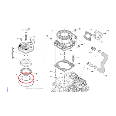 O-ring pequeño para cabeza de cilindro KZ TM KART