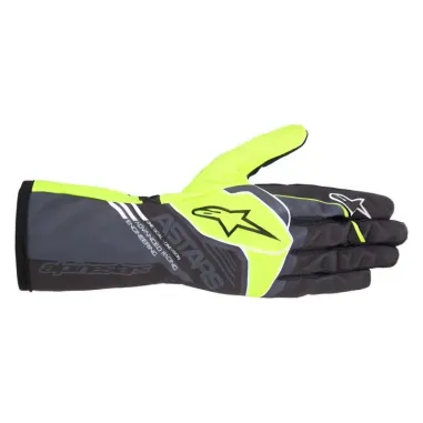 Gloves TECH-1 K RACE V2 CORPORATE ALPINESTARS kid [anthracite/lime]