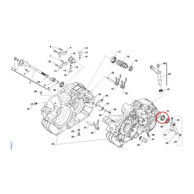 Oil seal for gear lever and water pump 12x22x5 KZ TM KART