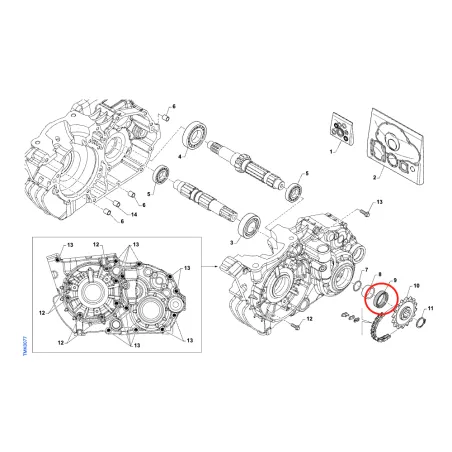 Chain sprocket oil seal 26x37x7 KZ TM KART
