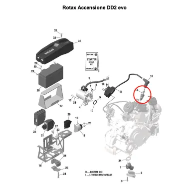 Spark plug GR9DI-8 ROTAX