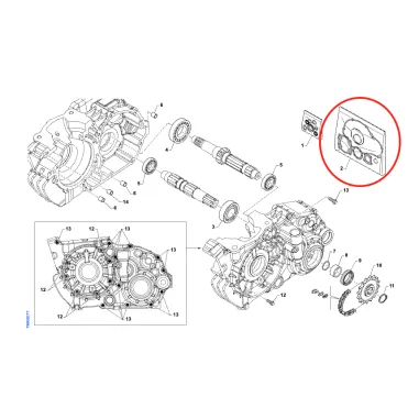 Gasket kit + OR engine R2-R3 KZ TM KART