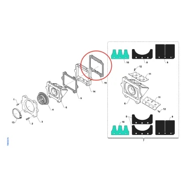 Lamellar pack gasket R2-R3 KZ TM KART