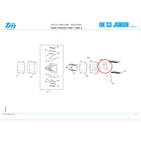 Carburetor gasket OK TM KART