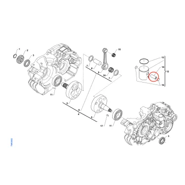 Vertex 125 piston pin KZ TM KART