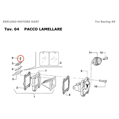 Tornillo TBCE 3x6 para paquete laminado TM KART