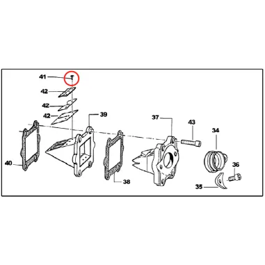 TBCE 3x6 screw for lamellar pack TM KART