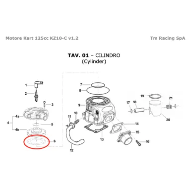 Head gasket KZ10C-KZR1 KZ TM KART