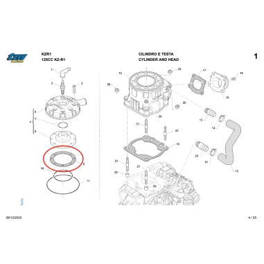 Head gasket KZ10C-KZR1 KZ TM KART