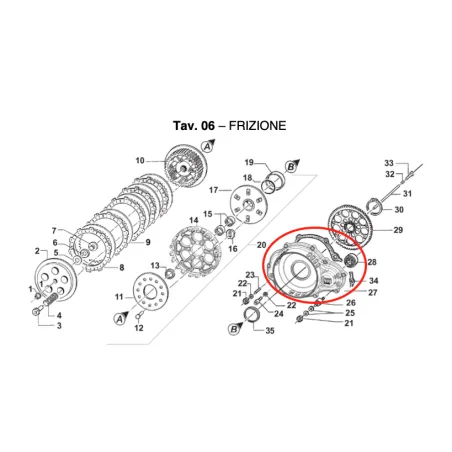 Transmission cover gasket KZ10-KZ10B-KZ10C KZ TM KART