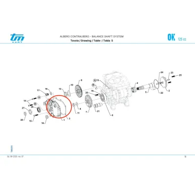 Guarnizione coperchio trasmissione OK TM KART