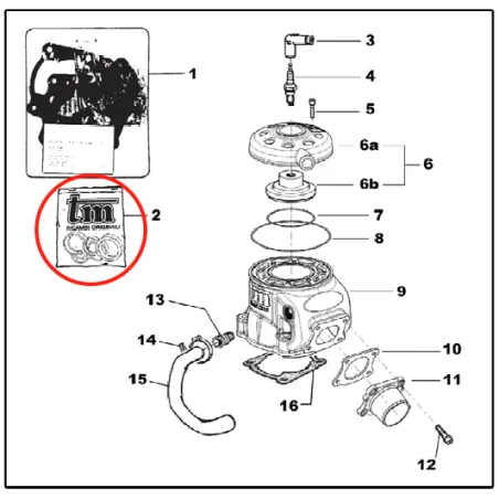 Oil seal kit KZ TM KART