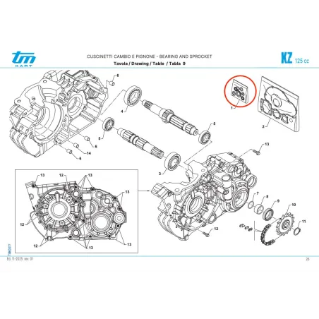 Oil seal kit KZ TM KART