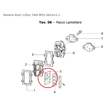 Lamella in carbonio OK TM KART