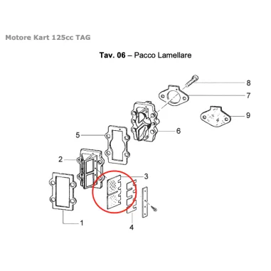 Lamella in carbonio OK TM KART