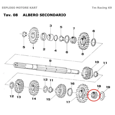 Gabbia a rulli K 17x21x10 KZ TM KART