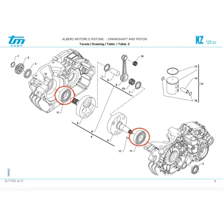 Cojinete BC1-1442 OK-KZ TM KART