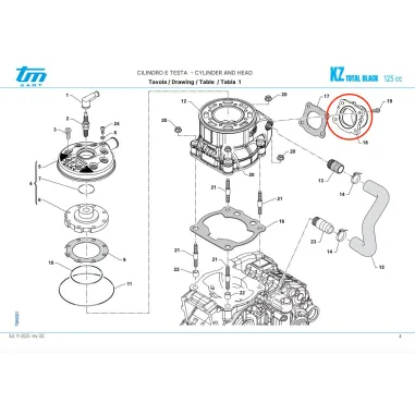 Colector de escape R2-R3 TOTAL BLACK KZ TM KART