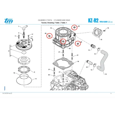 Tuerca M8 brida clave 12 zincado negro R1-R2 KZ TM KART