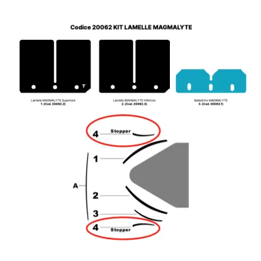 Special slat stopper pair KZ TM KART